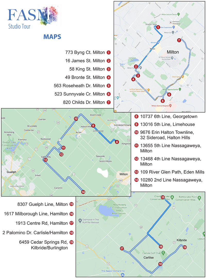 2022 FASM Studio Tour Map